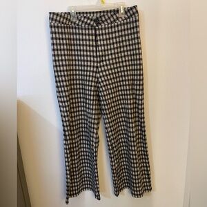 Stella Dallas | High Waisted | Black and Cream Checkered Cropped Trousers